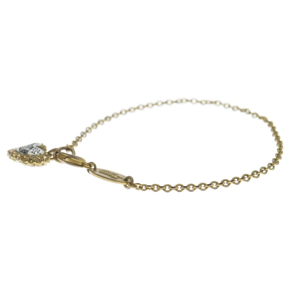 Vivienne Westwood(ヴィヴィアンウエストウッド) オーブ ハートモチーフ ブレスレット シルバー×ゴールド GP レディース