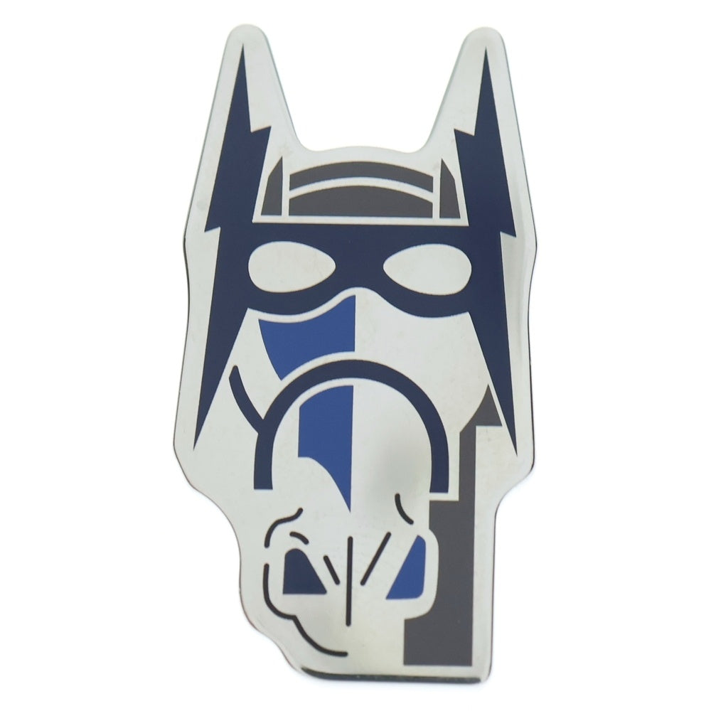 HERMES(エルメス) シュヴァルマスケ ピン ブローチ シルバー×ブルー メタル