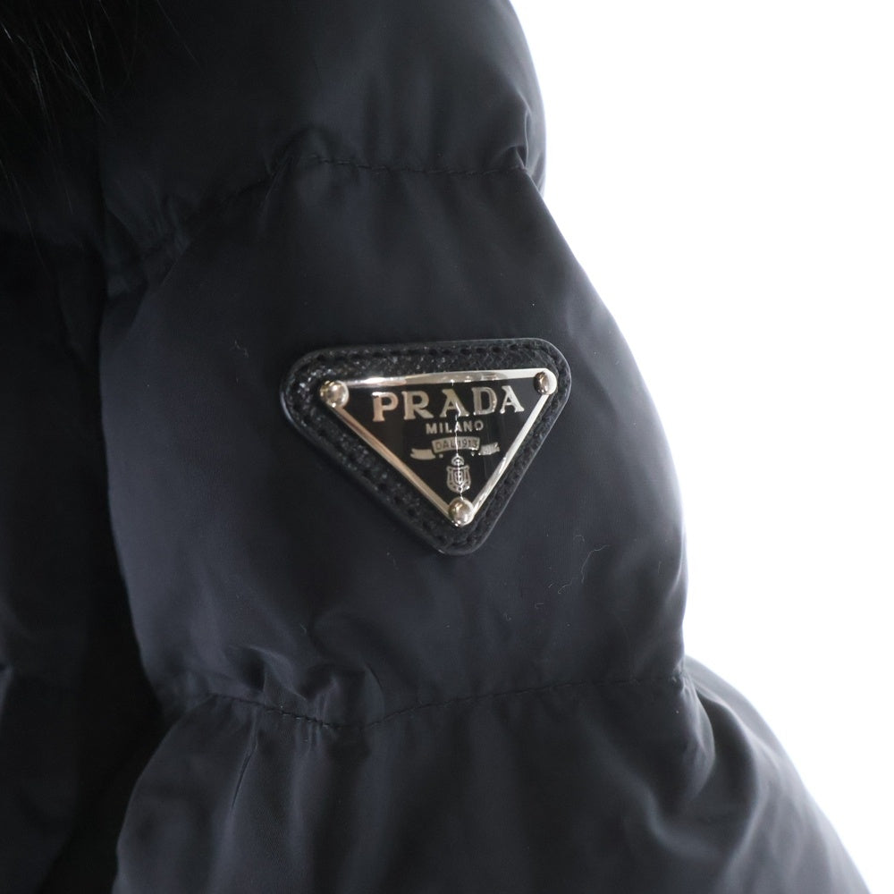 PRADA(プラダ) トライアングルロゴプレート ダウンジャケット アウター ナイロン ブラック 290696 S152 Q04 レディース