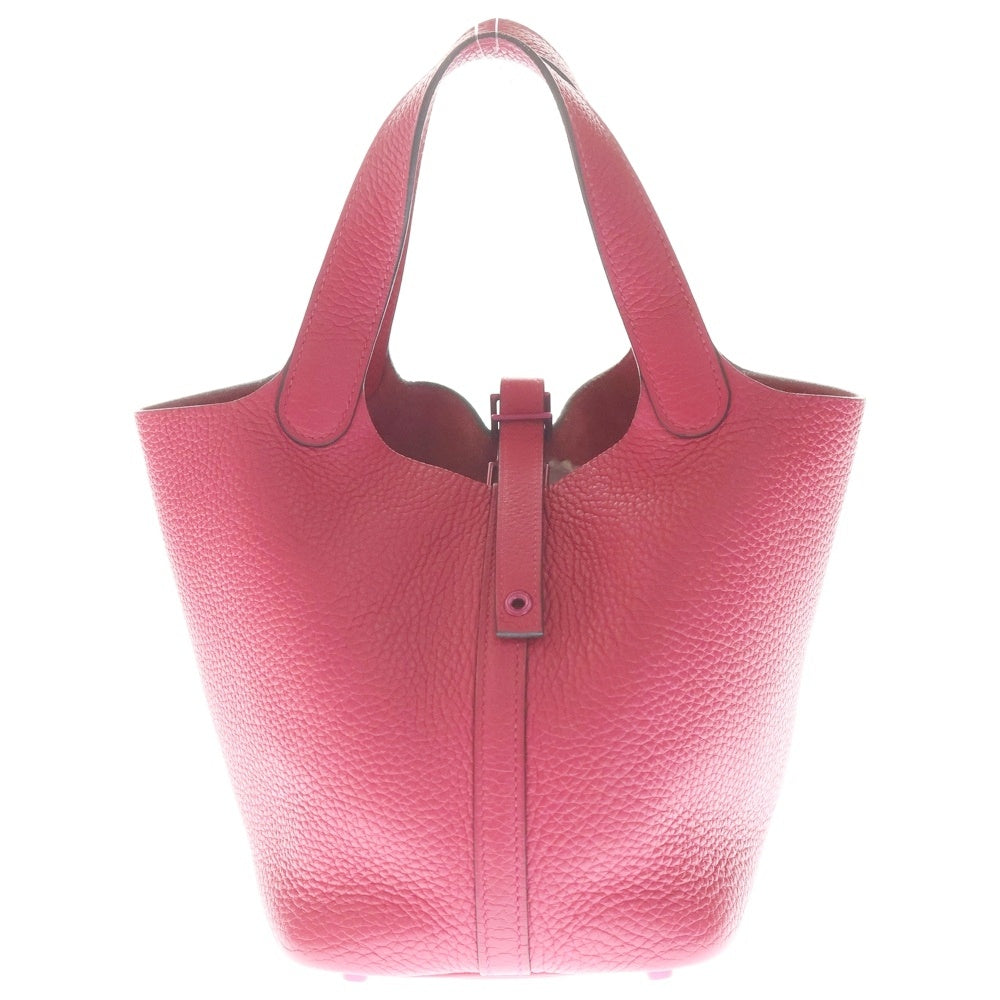 HERMES(エルメス) ピコタンロックPM モノクローム ローズメキシコ トリヨンクレマンス ピンク金具 ハンドバッグ U刻印 レディース