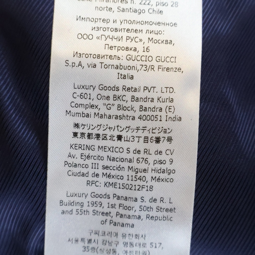 GUCCI(グッチ) GG総柄 テーラードジャケット ネイビー ウール 673187