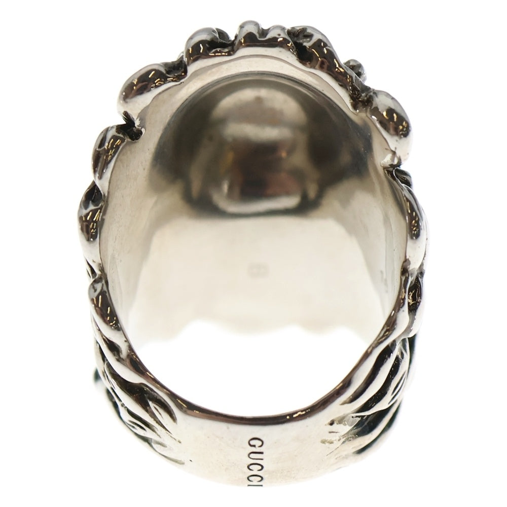 GUCCI(グッチ) ライオン リング カラーストーン シルバー メタル #16 指輪 アクセサリー レディース