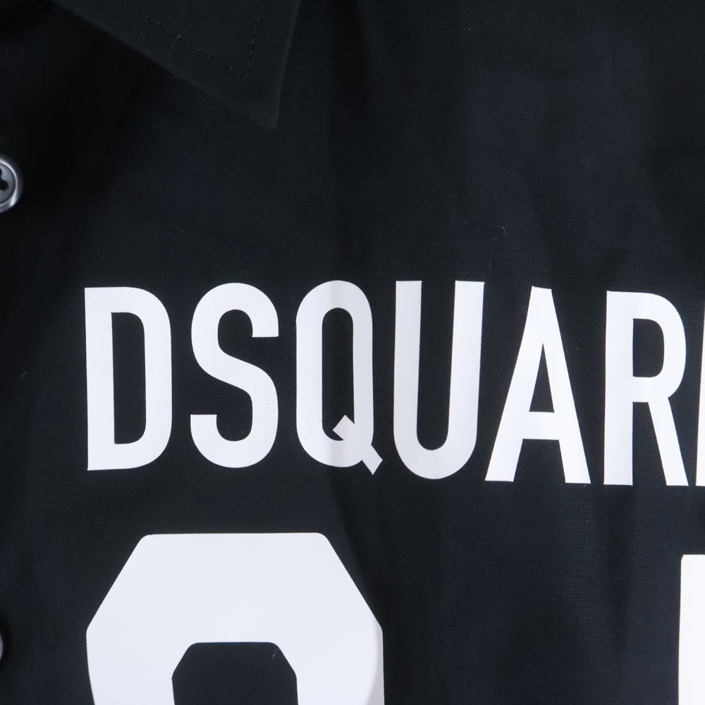 DSQUARED2(ディースクエアード) プリントロゴ ロングスリーブシャツ ブラック S79DL0026