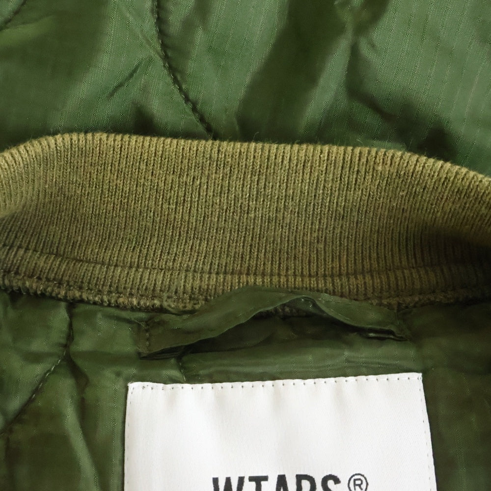 WTAPS(ダブルタップス) 19AW WLS JACKET RIPSTOPキルティングナイロントップス カーキ 192TQDT-JKM04