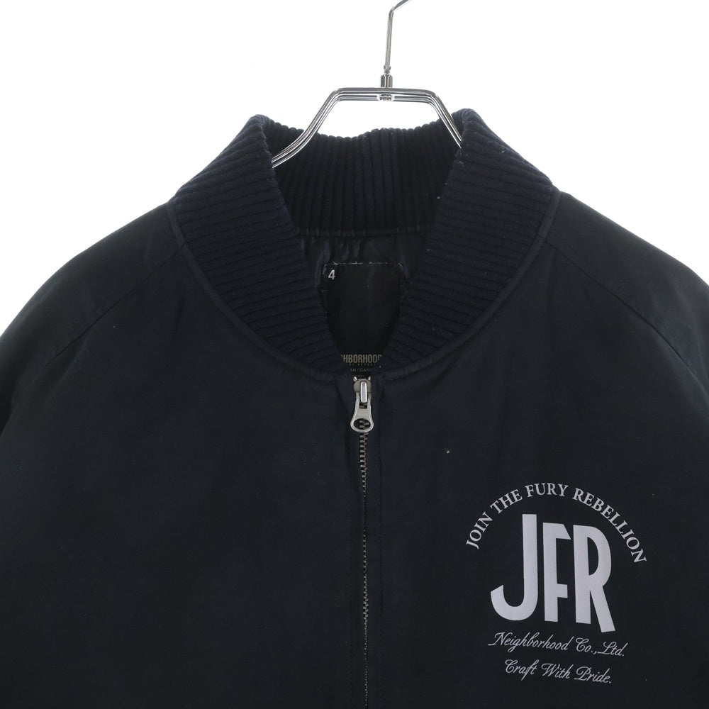 NEIGHBORHOOD(ネイバーフッド) 胸プリント ジップアップジャケット ブラック SPNH-JK-02SP