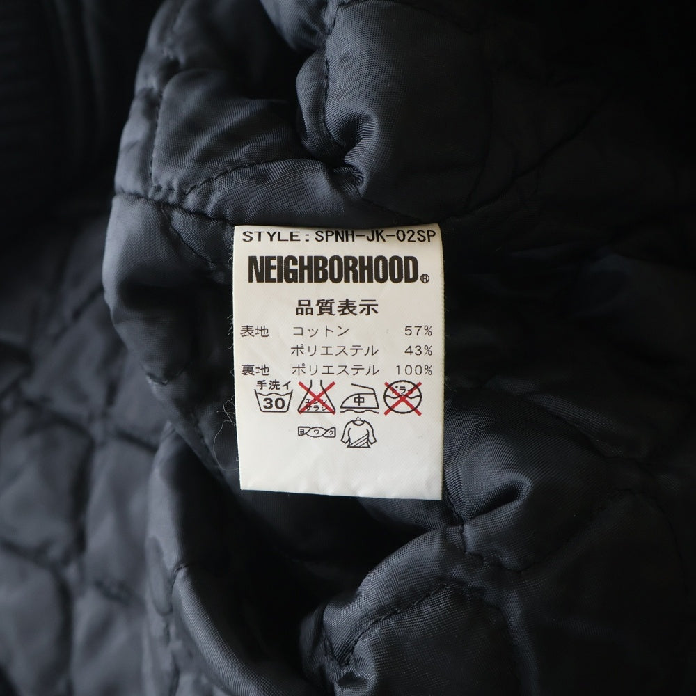 NEIGHBORHOOD(ネイバーフッド) 胸プリント ジップアップジャケット ブラック SPNH-JK-02SP