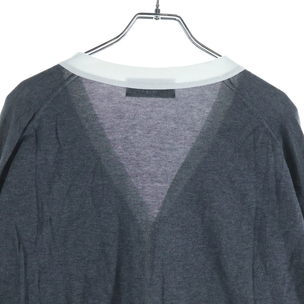 JOHN SMEDLEY(ジョンスメドレー) コットントリムカーディガン グレー