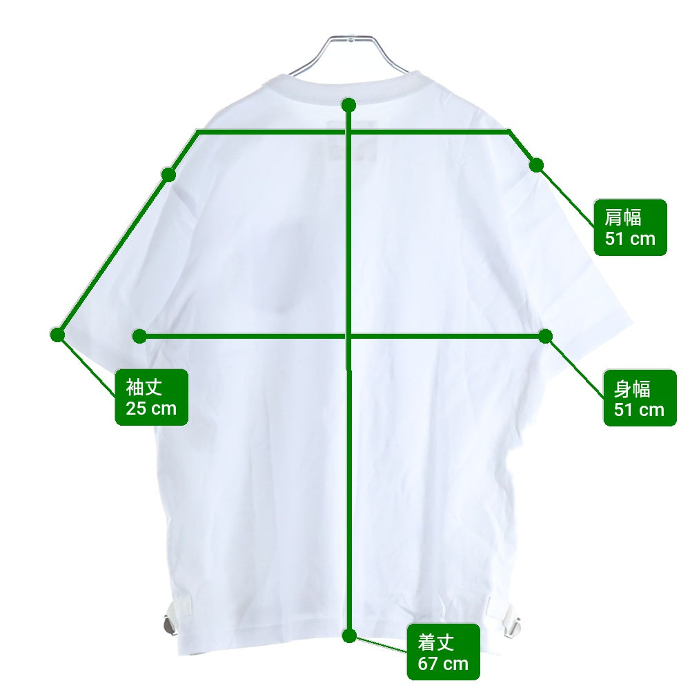 Sacai(サカイ) Cotton Jersey T-shirt フロントポケット ベルトデザイン 半袖Tシャツ カットソー ホワイト 23-03061M