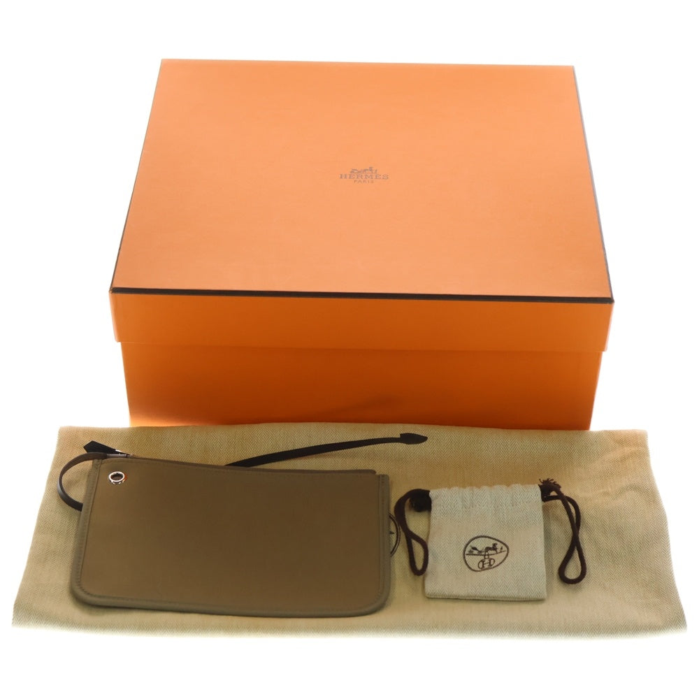 HERMES(エルメス) エールバッグジップPM ブラウン トワルオフィシエ×ヴァッシュハンター シルバー金具 □M刻印 ヴィンテージ レディース