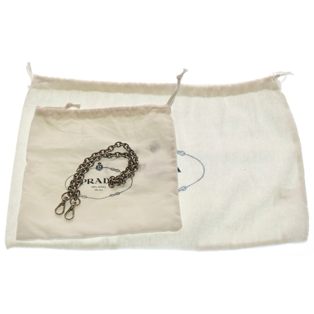 PRADA(プラダ) Re-Edition 2005 ショルダーバッグ 斜め掛け ミニバッグ ブラック ナイロン×レザー 1BH204 シルバー金具 レディース