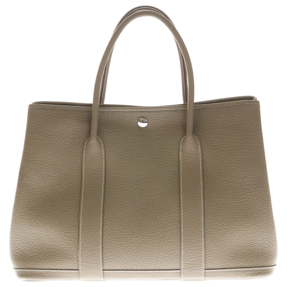 HERMES(エルメス) ガーデンパーティPM エトゥープ ネゴンダ ハンドバッグ トートバッグ シルバー金具 Y刻印 レディース