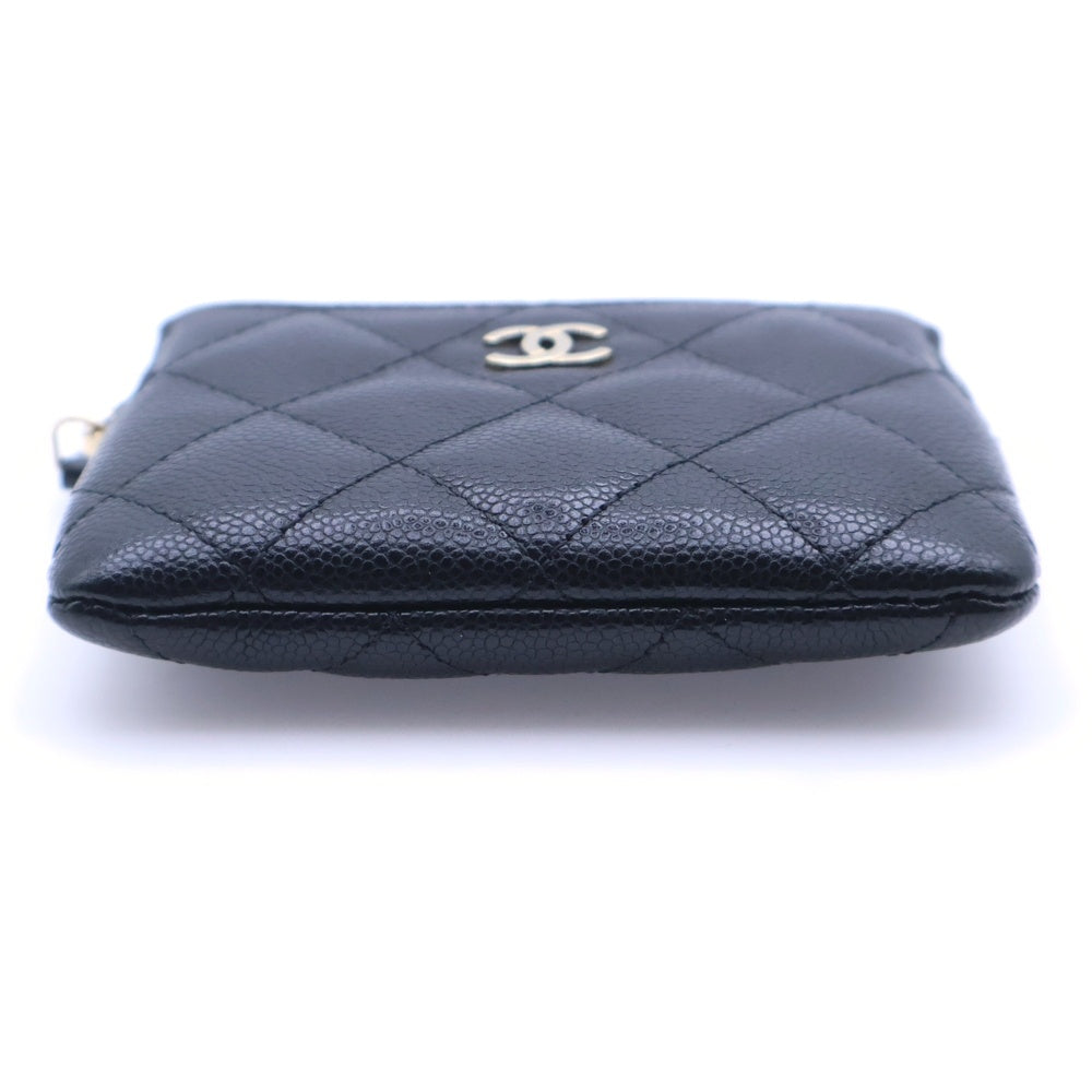 CHANEL(シャネル) マトラッセ タイムレスクラシック コインパース コインケース ポーチ カードケース ブラック キャビアスキン AP2061 ゴールド金具 レディース
