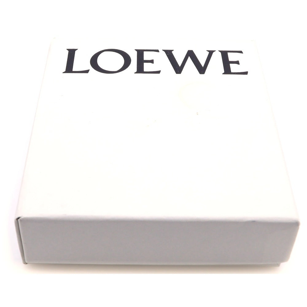 LOEWE(ロエベ) アナグラム トライフォールド 三つ折り財布 コンパクトウォレット コインケース ベージュ レザー シルバー金具 レディース
