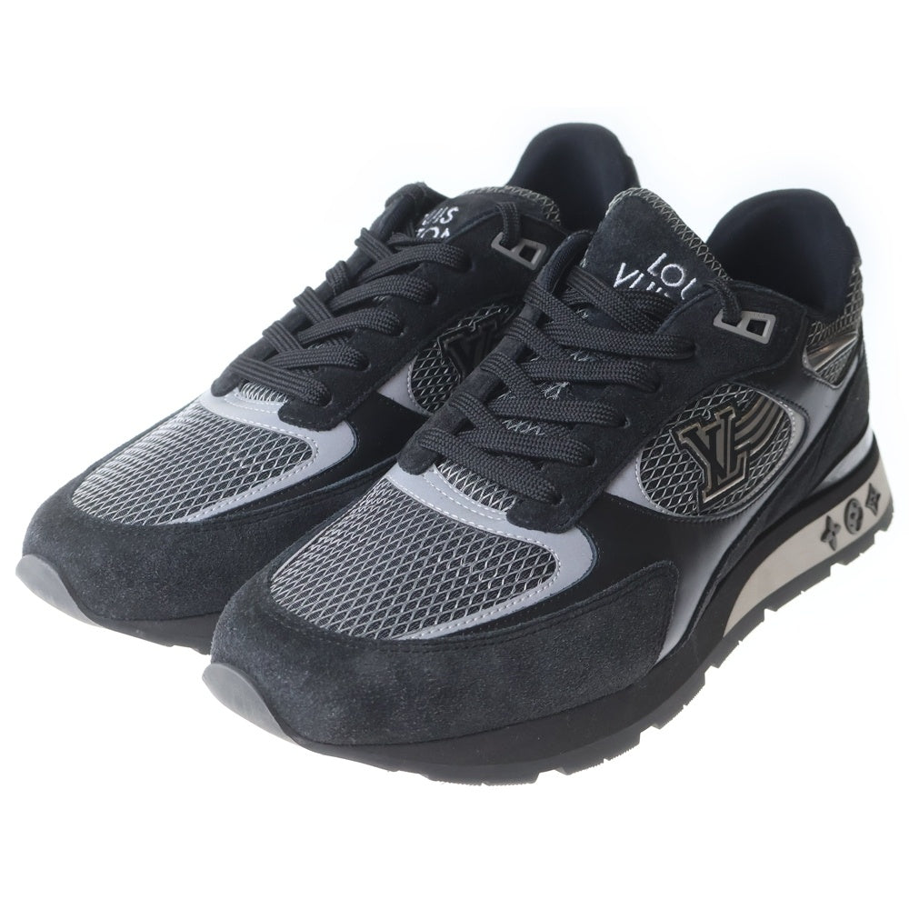 LOUIS VUITTON(ルイヴィトン) ランアウェイライン メッシュ切替レザーローカットスニーカー ブラック