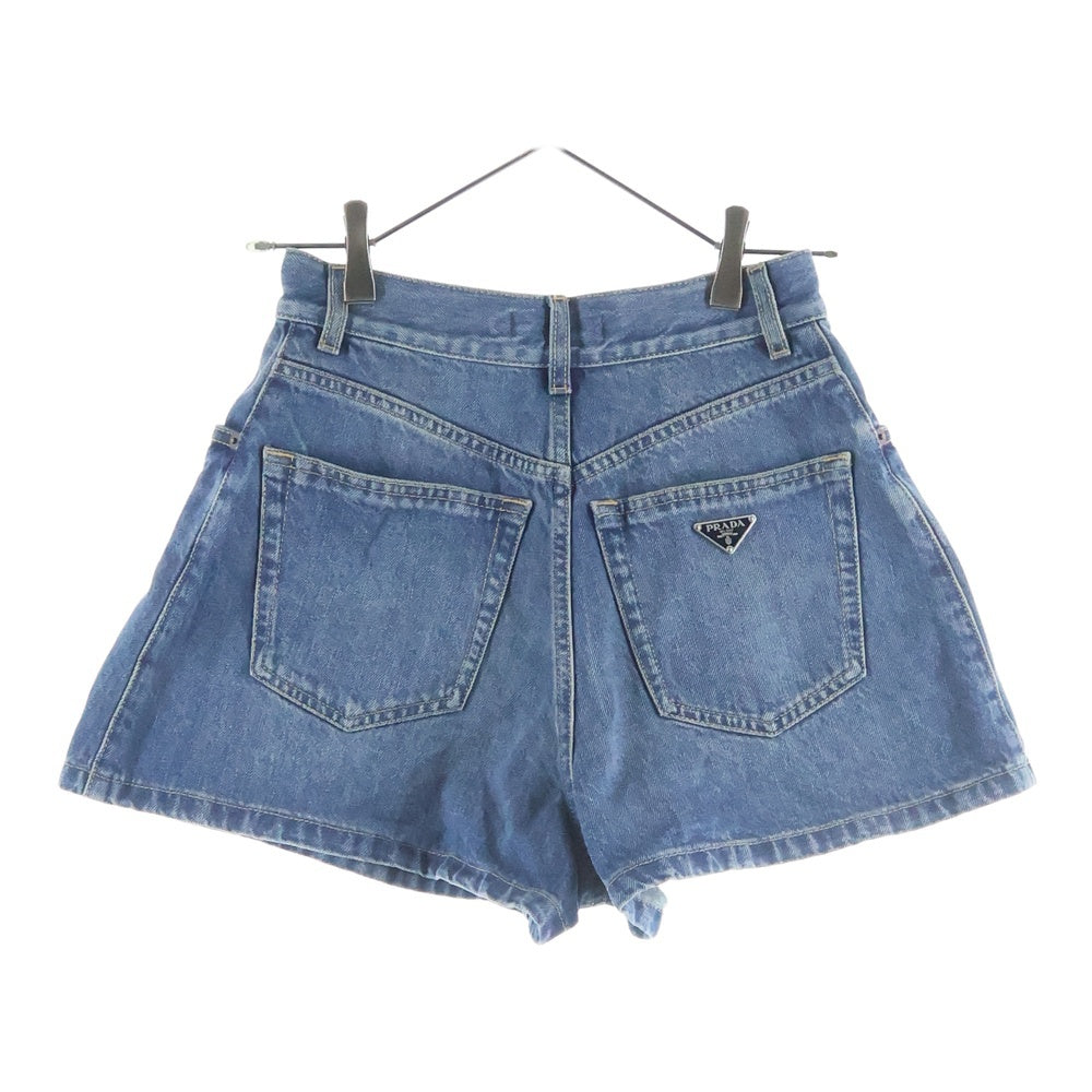 PRADA(プラダ) トライアングルロゴ デニムショーツ ハーフパンツ GFP495 レディース