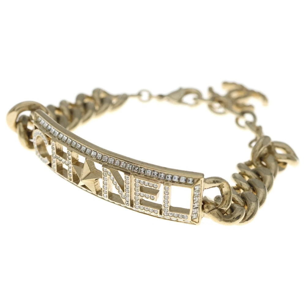 CHANEL(シャネル) ココマーク ロゴ ファレルコラボ ブレスレット A17C ゴールド GP ラインストーン レディース