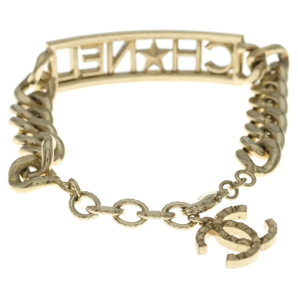 CHANEL(シャネル) ココマーク ロゴ ファレルコラボ ブレスレット A17C ゴールド GP ラインストーン レディース
