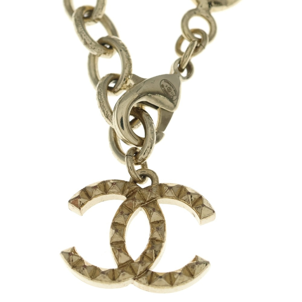 CHANEL(シャネル) ココマーク ロゴ ファレルコラボ ブレスレット A17C ゴールド GP ラインストーン レディース