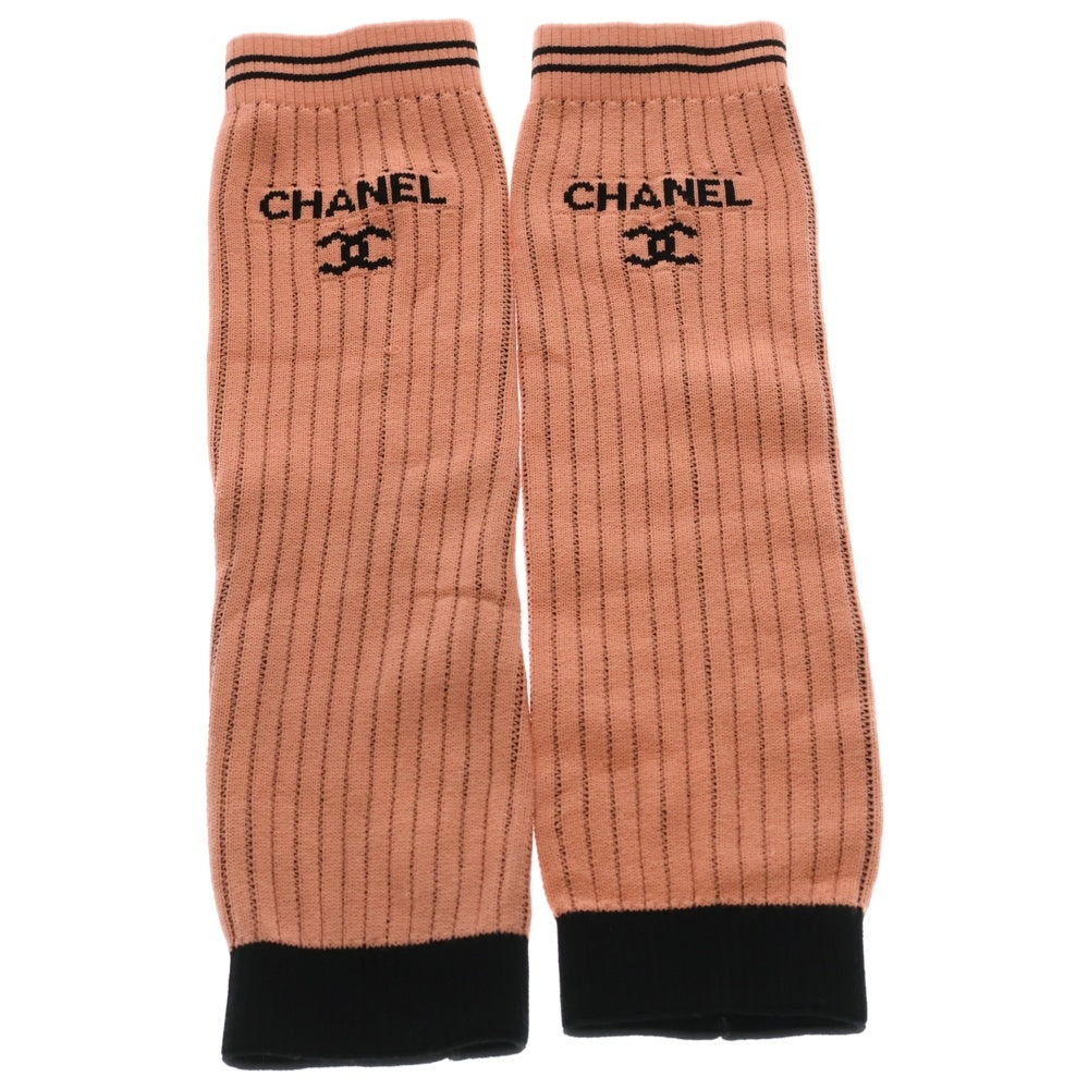 CHANEL(シャネル) 24C ココマーク ロゴ ニット レッグウォーマー ピンク レディース