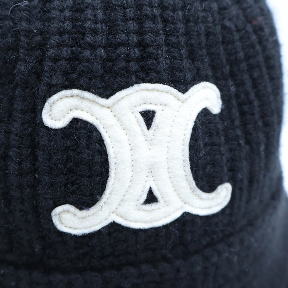 CELINE(セリーヌ) トリオンフクロシェ カシミヤニット バケットハット ブラック 2A80T384D レディース