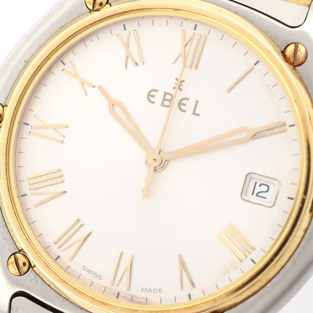 EBEL(エベル) スポーツ クラシック ウェーブ 白文字盤 シルバー/ゴールド ステンレス 1187141