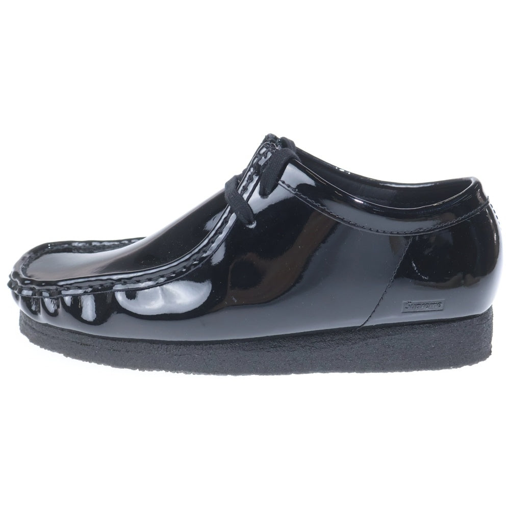 SUPREME(シュプリーム) ×Clarks Patent Leather Wallabee クラークス パテントレザーワラビー ローカットシューズ ブラック