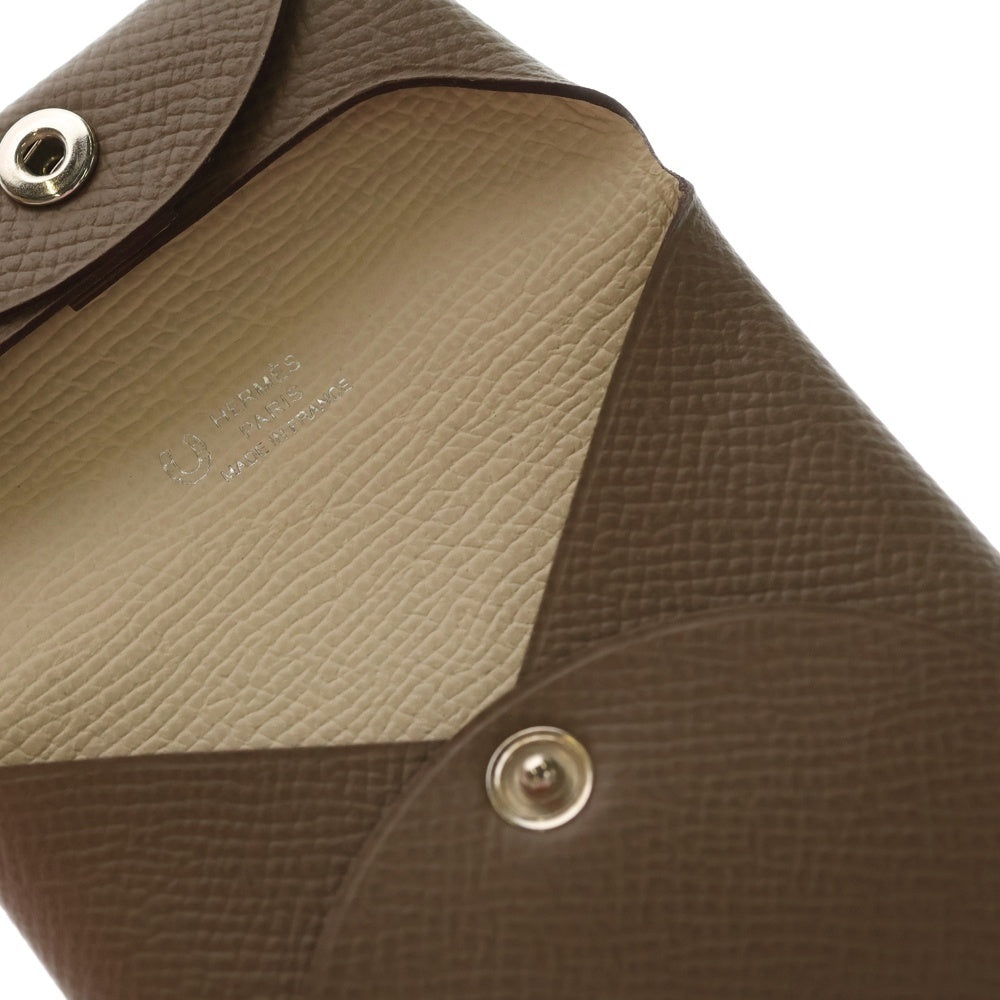 HERMES(エルメス) バスティア ヴェルソ コインケース ミニ財布 小物入れ ポーチ グレージュ エトゥープ×クレ エプソン U刻 レディース