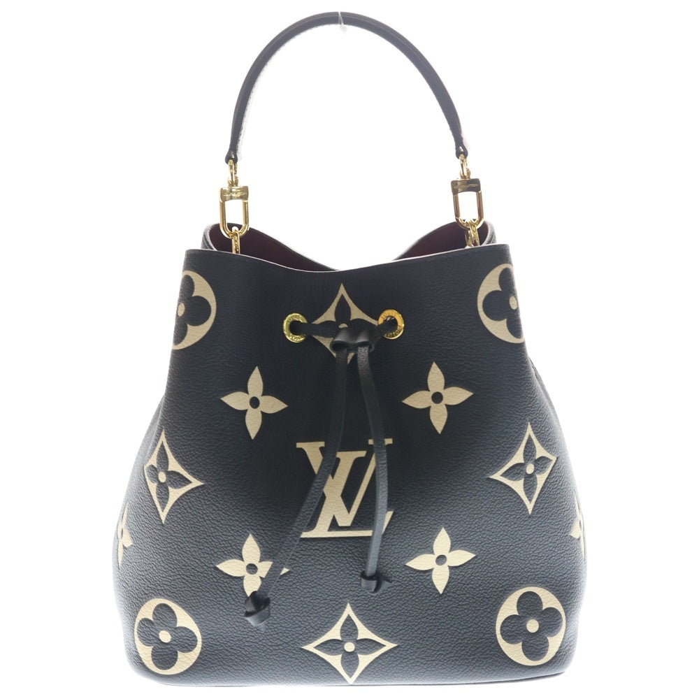 LOUIS VUITTON(ルイヴィトン) モノグラム アンプラント ネオノエ MM 2WAYバッグ ショルダーバッグ ハンドバッグ ブラック×ベージュ レザー M45497 ゴールド金具 レディース