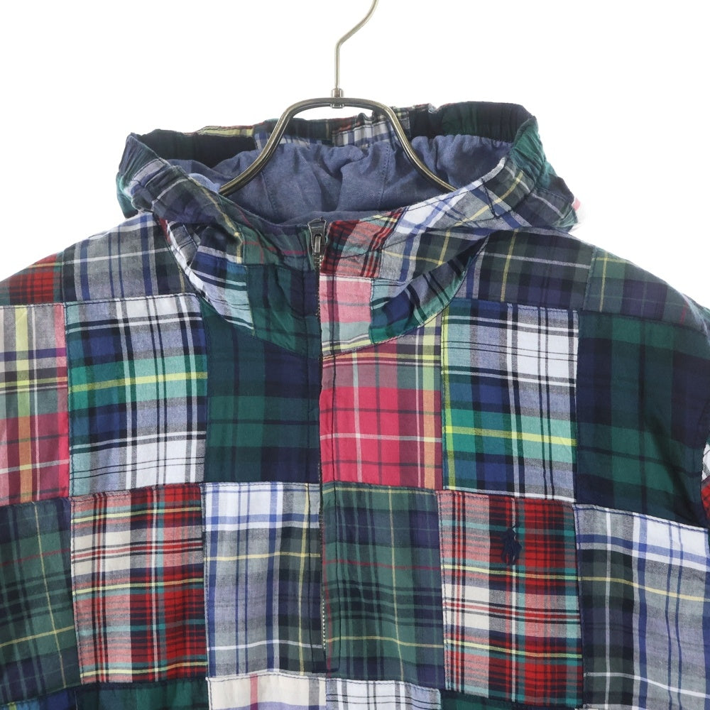 POLO RALPH LAUREN(ポロラルフローレン) パッチワークチェック総柄 ジップアップ パーカー キッズ マルチ