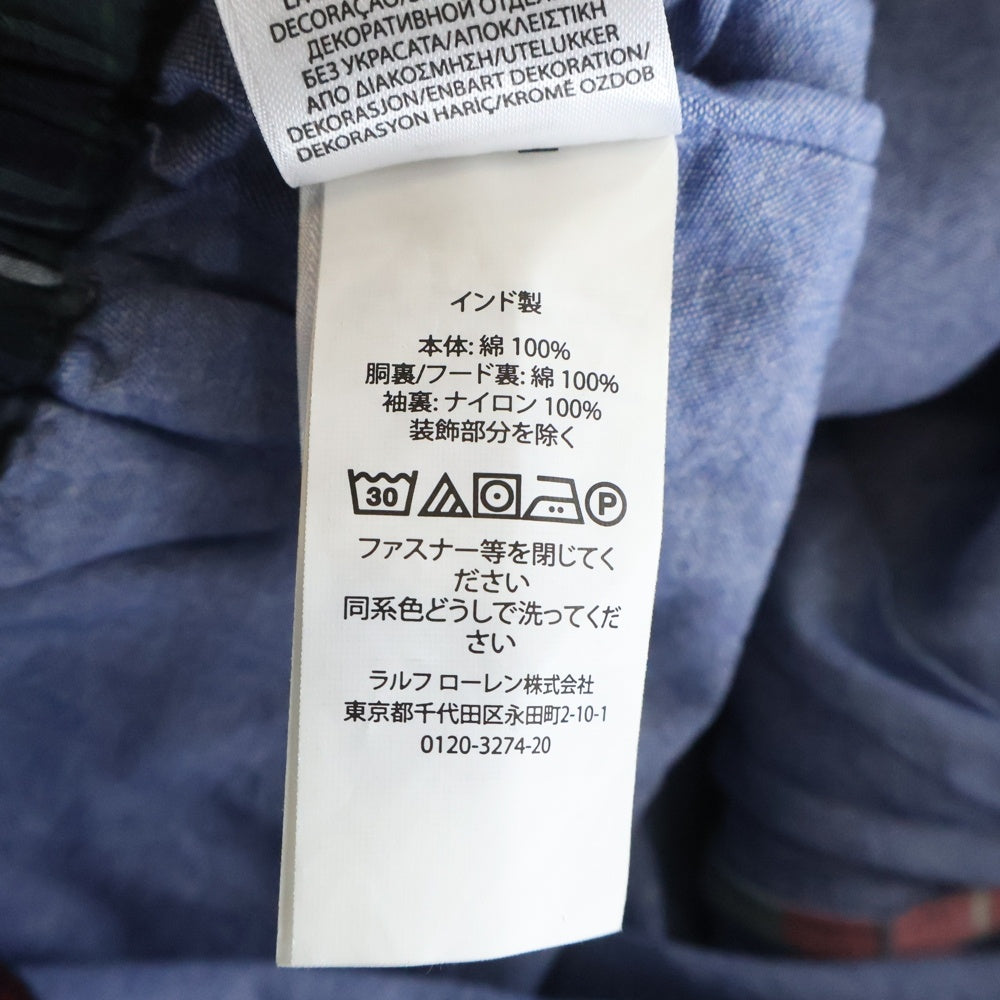 POLO RALPH LAUREN(ポロラルフローレン) パッチワークチェック総柄 ジップアップ パーカー キッズ マルチ