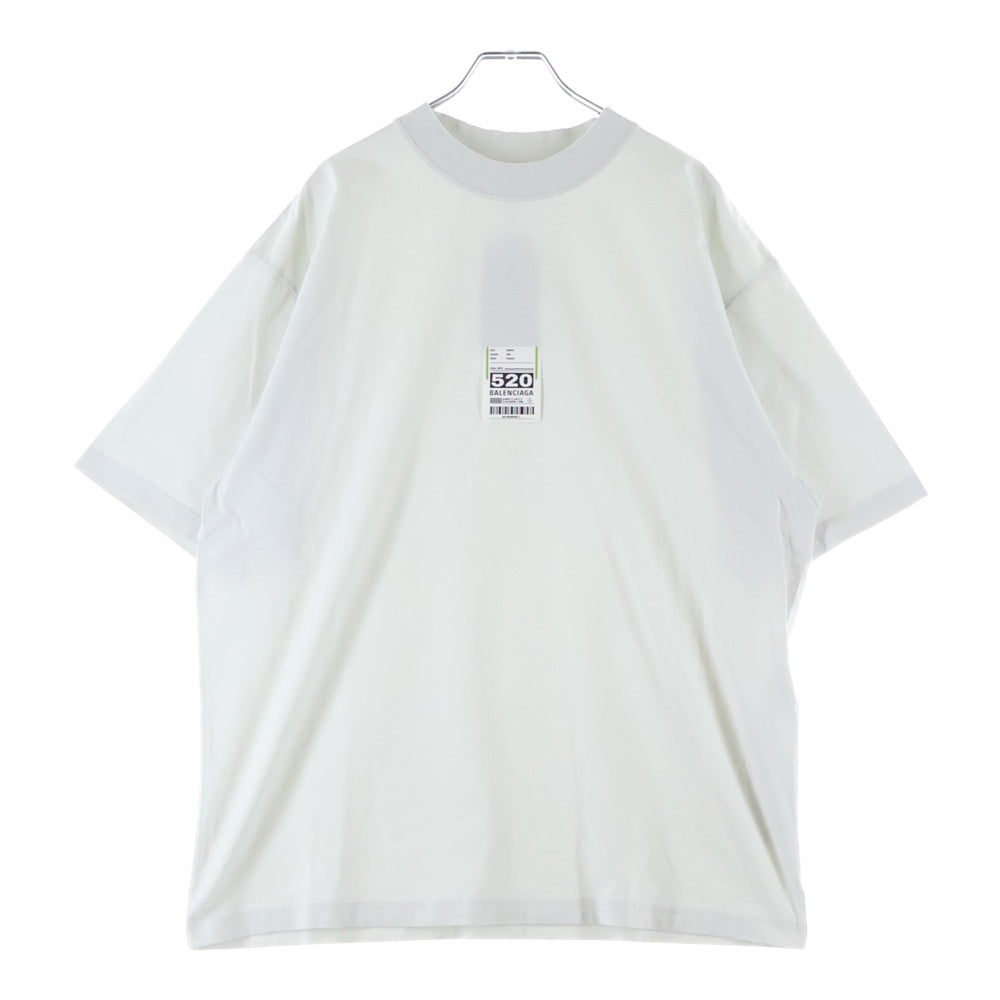 BALENCIAGA(バレンシアガ) Flight Seal Logo Tee フロントロゴデザイン クルーネック半袖Tシャツ ライトブルー 764235 TSVK3