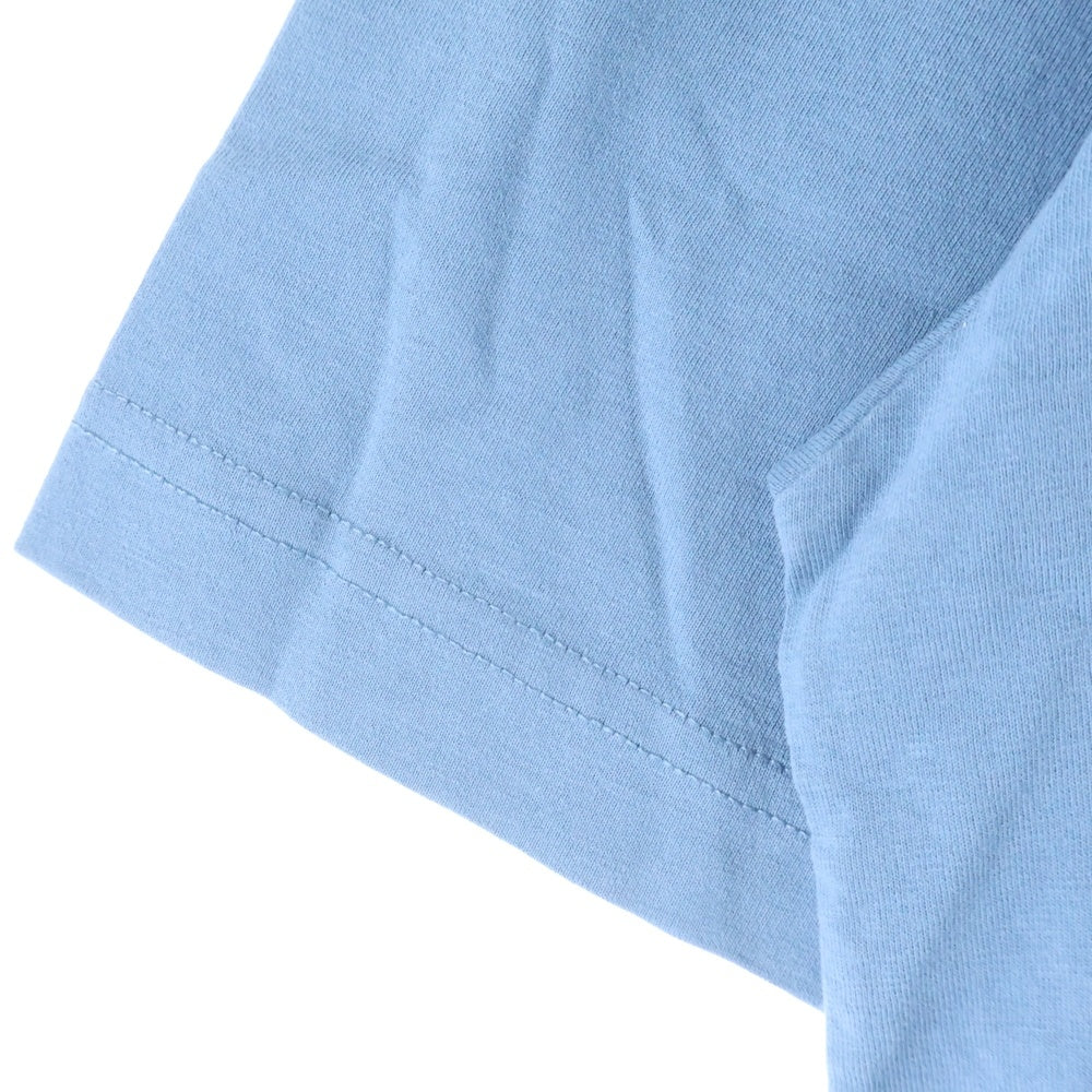 BALENCIAGA(バレンシアガ) 25SS Medium Fit T-Shirt テーピングロゴ刺繍 半袖Tシャツ ブルー 764235 TSVG2