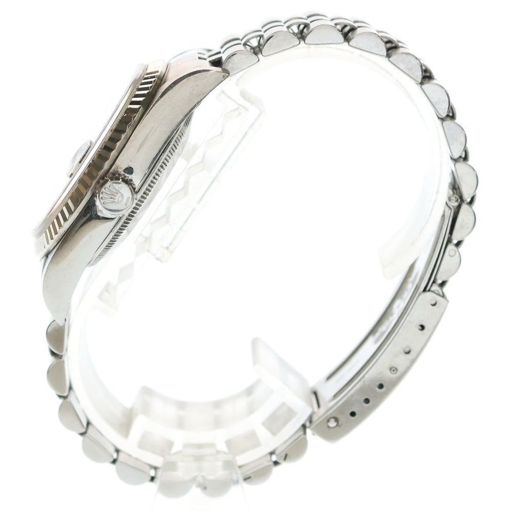 ROLEX(ロレックス) 16234 デイトジャスト 黒文字盤 P番 SS×WG/AT ステンレス×ホワイトゴールド 自動巻き 腕時計