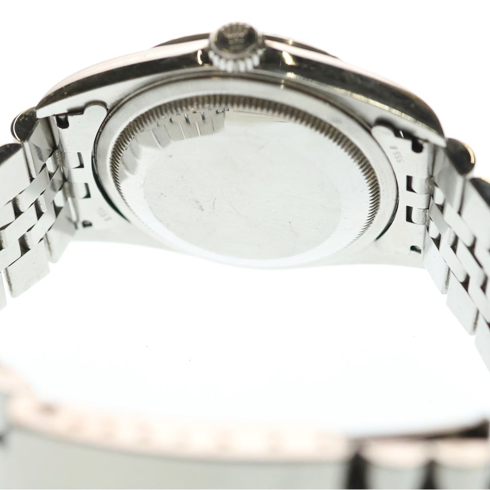 ROLEX(ロレックス) 16234 デイトジャスト 黒文字盤 P番 SS×WG/AT ステンレス×ホワイトゴールド 自動巻き 腕時計