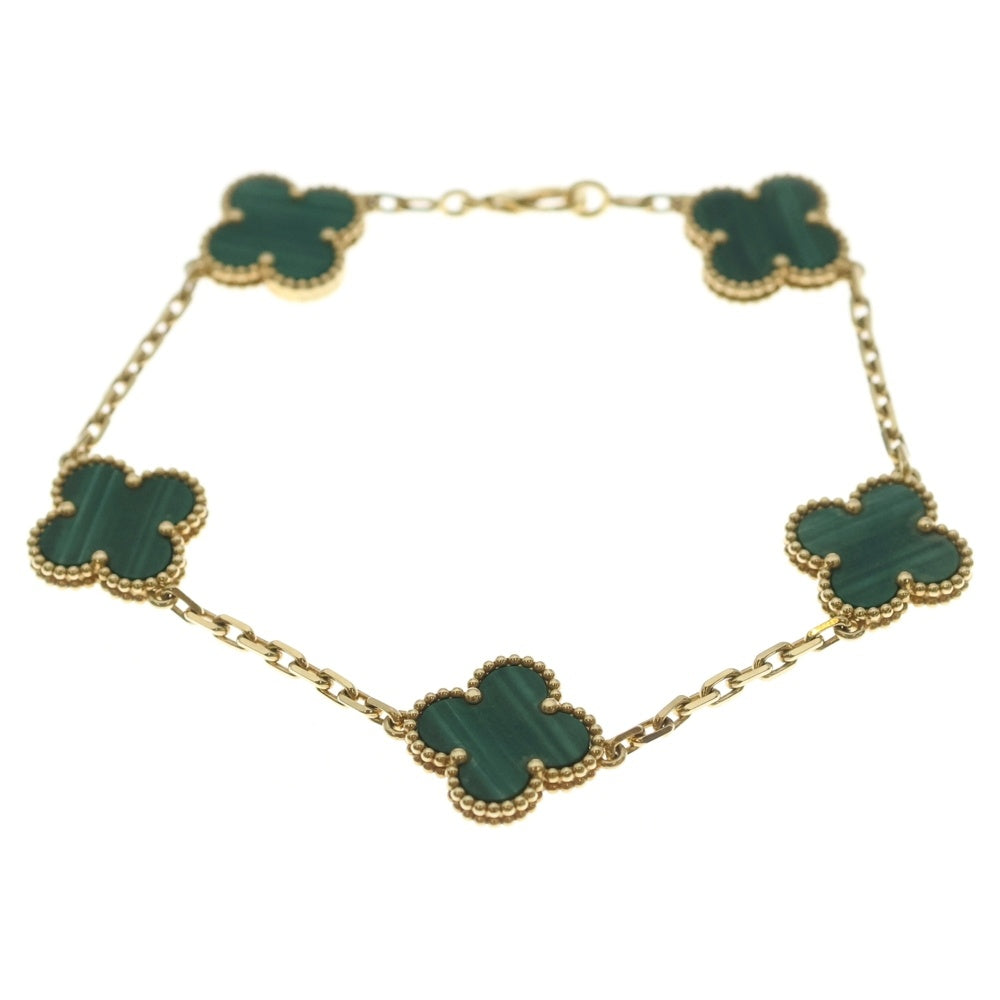 Van Cleef & Arpels(ヴァンクリーフアンドアーペル) ヴィンテージアルハンブラ ブレスレット イエローゴールド Au750YG マラカイト VCARL80900 ジュエリー