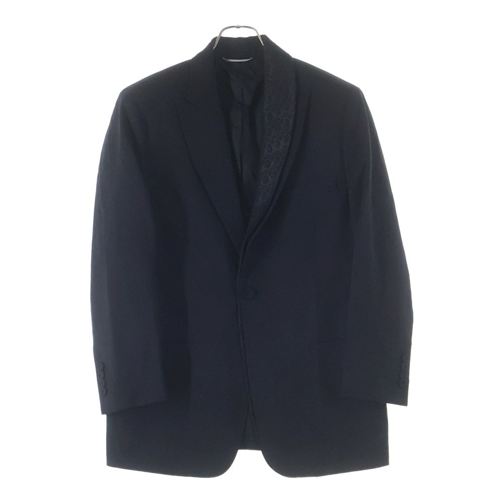 Christian Dior(クリスチャンディオール) 21SS ラペルオブリーク切替1B テーラードジャケット ブラック 033C228B4739