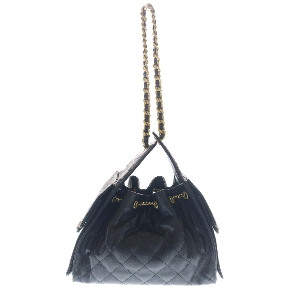 CHANEL(シャネル) シャネル 25 スモール ブラック キャビアスキン ショルダーバッグ ゴールド金具 チェーンショルダーバッグ AS5293 レディース