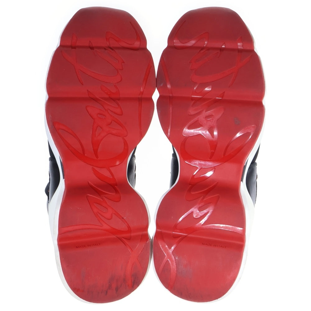 CHRISTIAN LOUBOUTIN(クリスチャンルブタン) ネオプレン スタッズ レザー ローカットシューズ スニーカー ブラック レディース