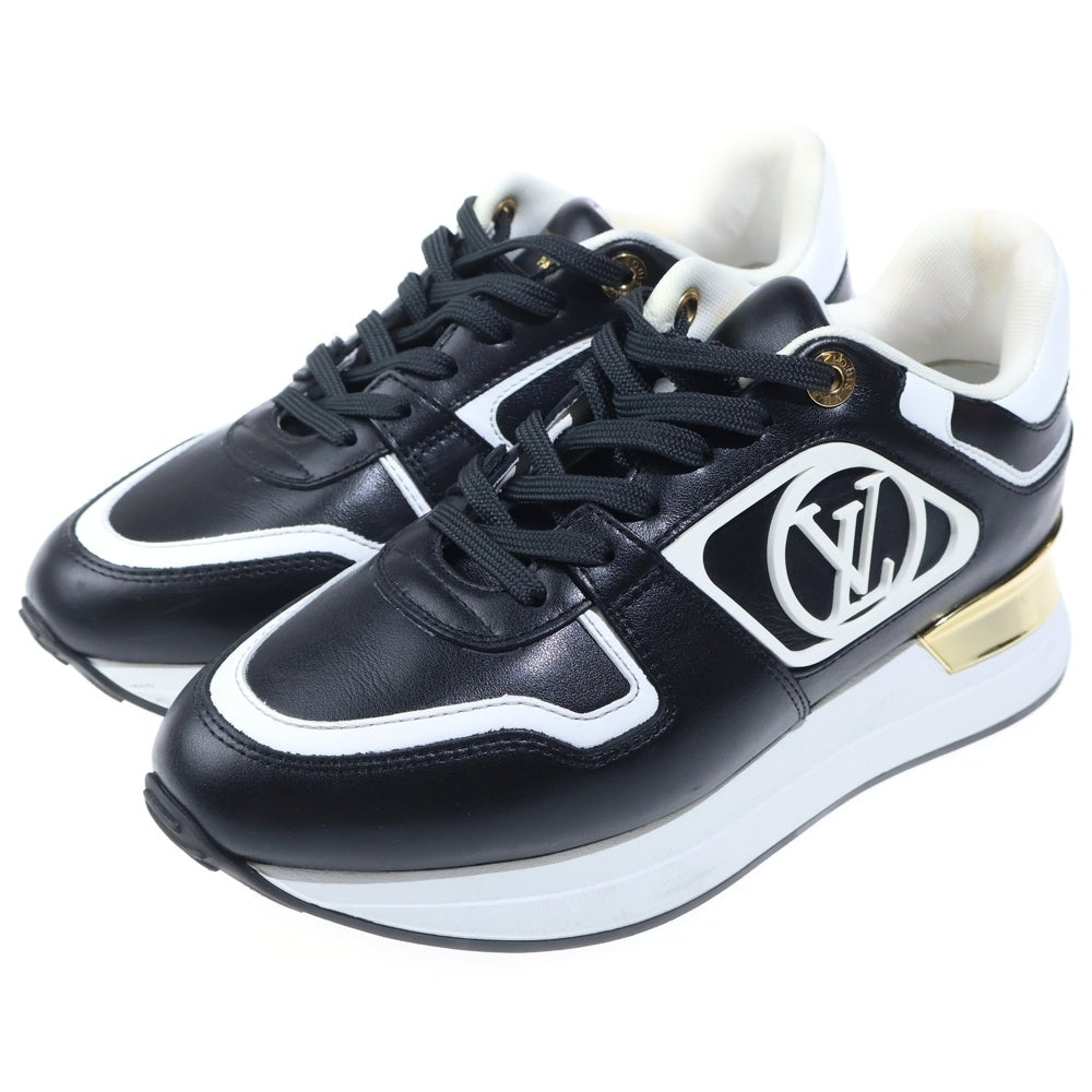 LOUIS VUITTON(ルイヴィトン) ネオランアウェイライン レザー レースアップ ローカットシューズ スニーカー ブラック レディース G01203