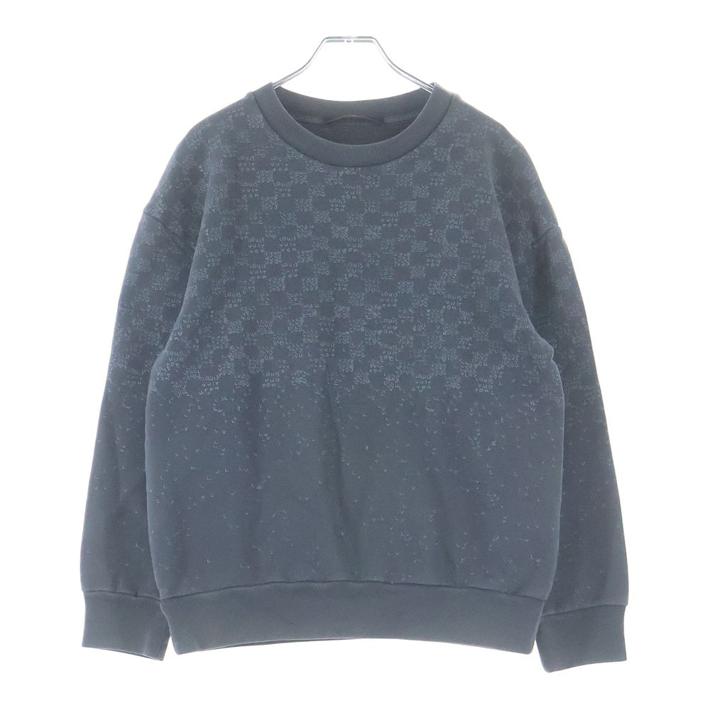 LOUIS VUITTON(ルイヴィトン) 22AW ダミエスプレッドプリントスウェットトレーナー グレー RM222M IHN HNY11W