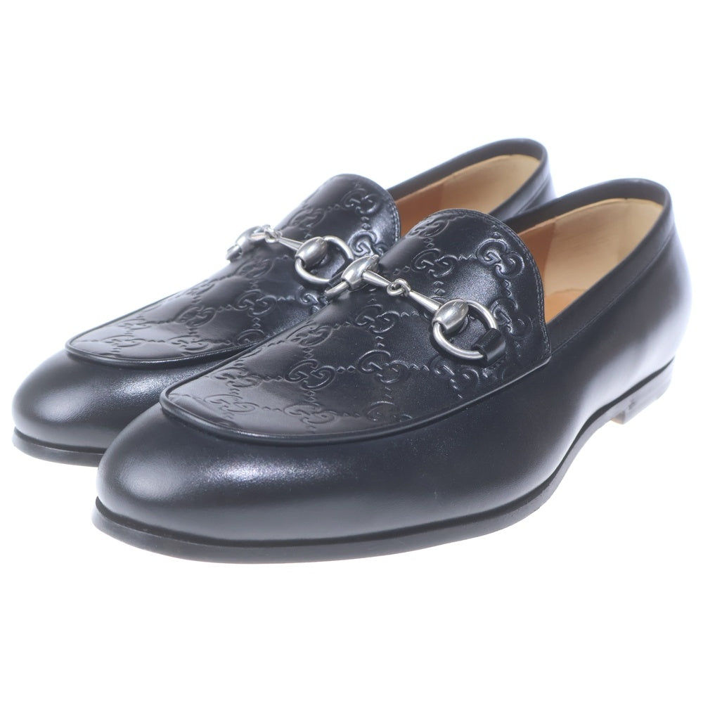 GUCCI(グッチ) ホースビット GGエンボス レザー ローカットシューズ ローファー ブラック 798997