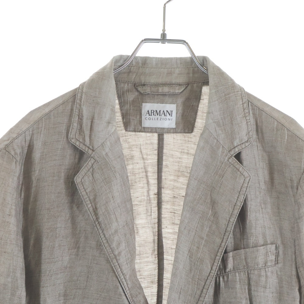 ARMANI(アルマーニ) シワ加工 2B テーラードジャケット ベージュ