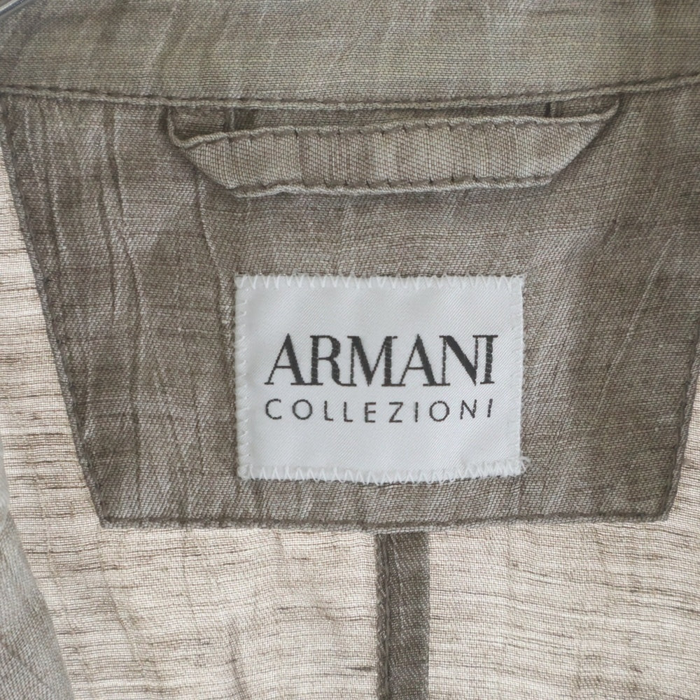 ARMANI(アルマーニ) シワ加工 2B テーラードジャケット ベージュ