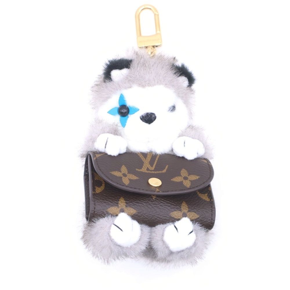 LOUIS VUITTON(ルイヴィトン) LV キュート ハスキー バッグチャーム グレー/ゴールド M03231 レディース