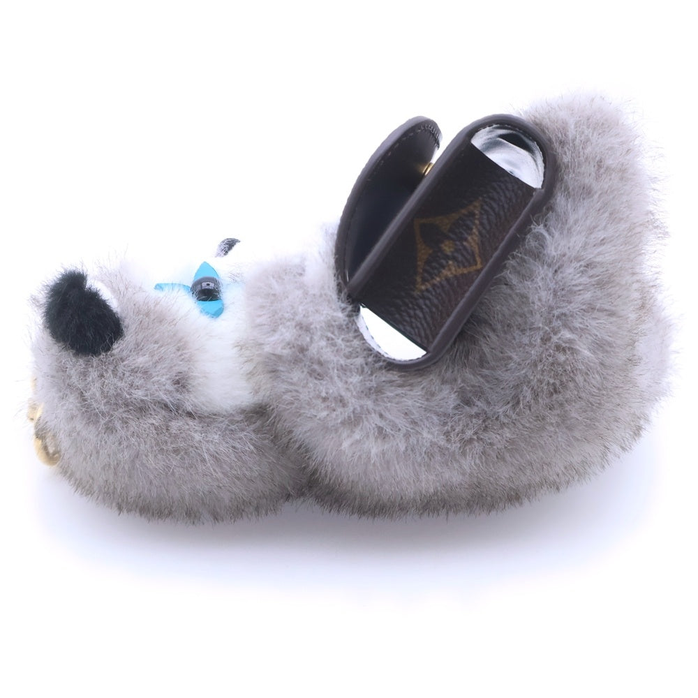 LOUIS VUITTON(ルイヴィトン) LV キュート ハスキー バッグチャーム グレー/ゴールド M03231 レディース