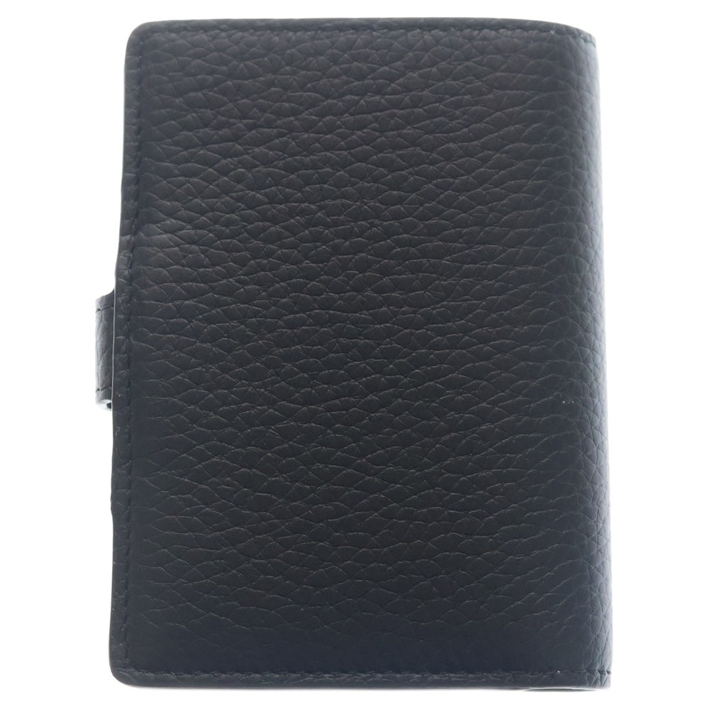 LOUIS VUITTON(ルイヴィトン) LV ヴェルティカル コンパクトウォレット 二つ折り財布 ブラック ノワール トリヨンレザー M81561 ゴールド金具