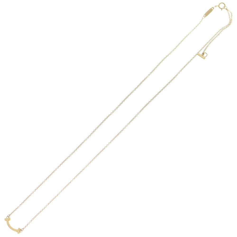 TIFFANY & Co.(ティファニー) Tスマイル ミニ ネックレス ペンダント チェーン ゴールド Au750YG 2.3g レディース