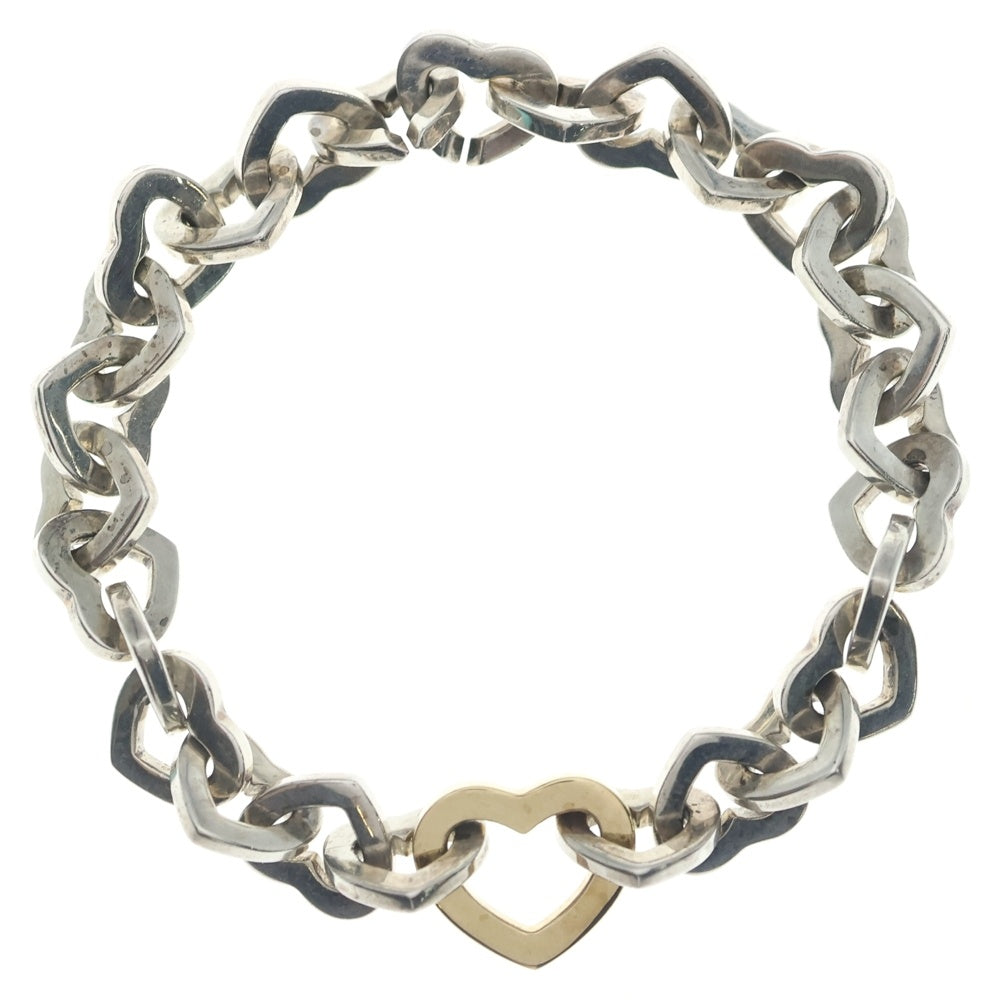 TIFFANY & Co.(ティファニー) ハートリンク ブレスレット チェーン シルバー×ゴールド SV925/Au750 レディース