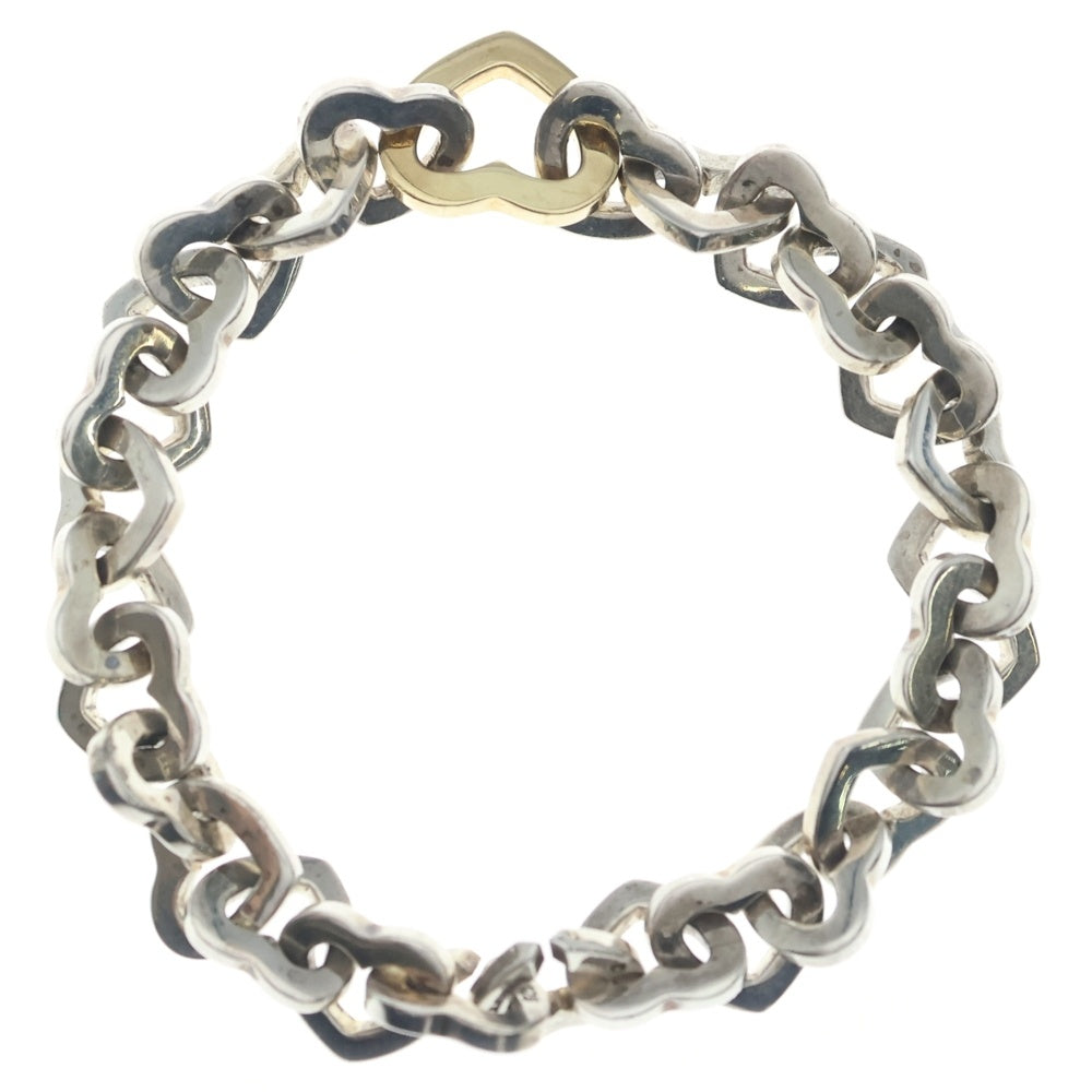 TIFFANY & Co.(ティファニー) ハートリンク ブレスレット チェーン シルバー×ゴールド SV925/Au750 レディース