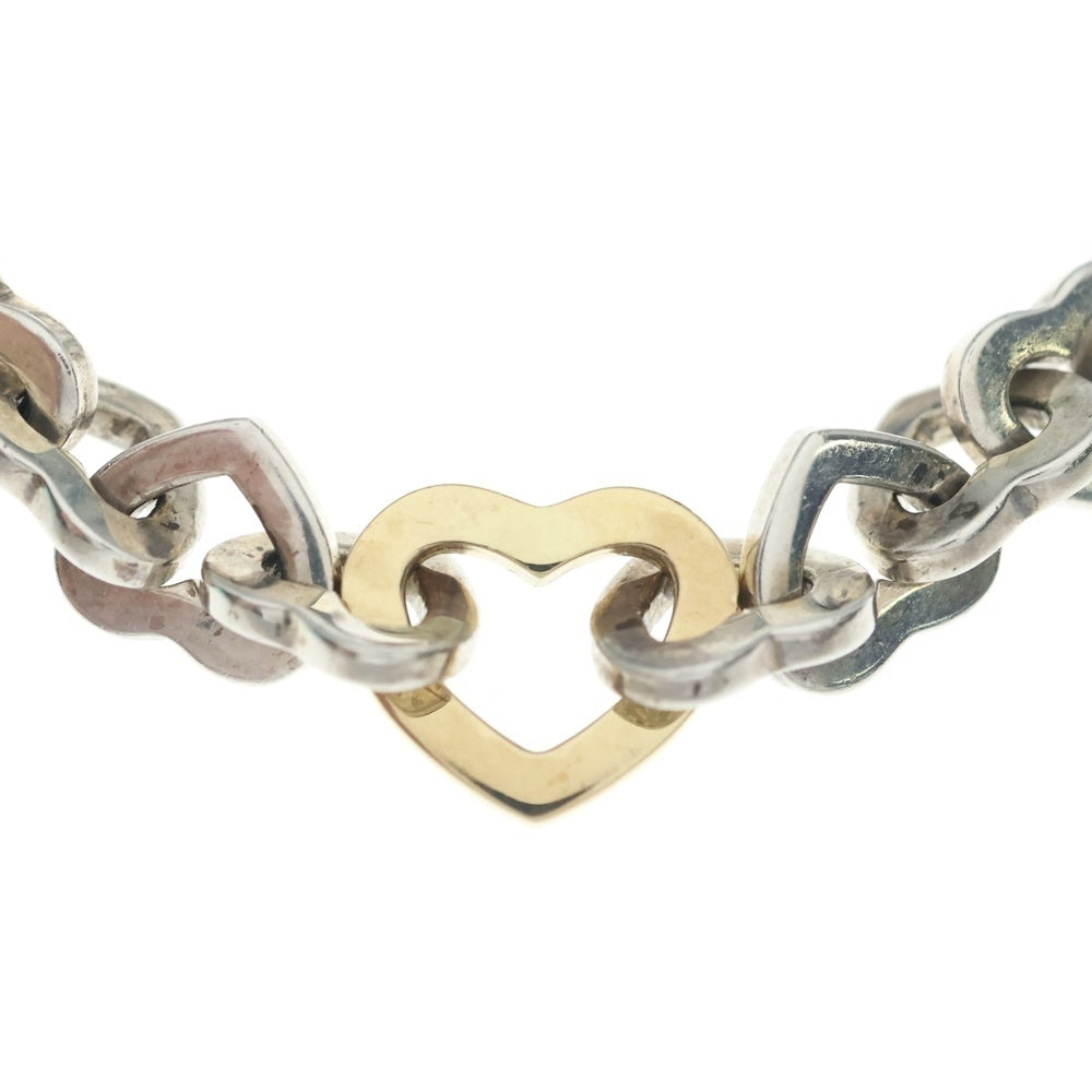 TIFFANY & Co.(ティファニー) ハートリンク ブレスレット チェーン シルバー×ゴールド SV925/Au750 レディース